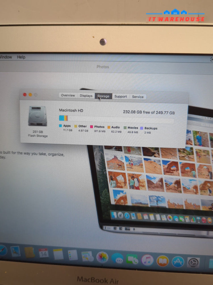 Apple MacBook Air A1465 11.6’’ /Core i5-5250U 1.6GHz/ 4GB/ 256GB SSD/AC /10.11
