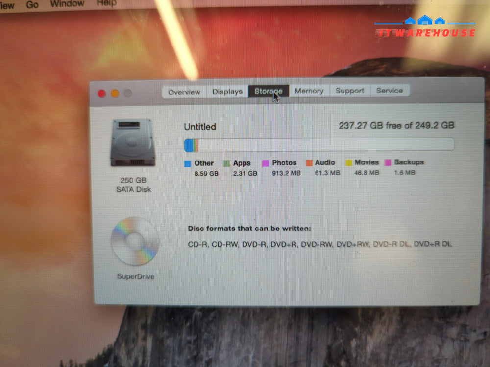 Apple MacBook Pro 13” A1278 Mid 2010/C2D 2.4GHz CPU/4GB/250GB HDD/10.10 (READ)