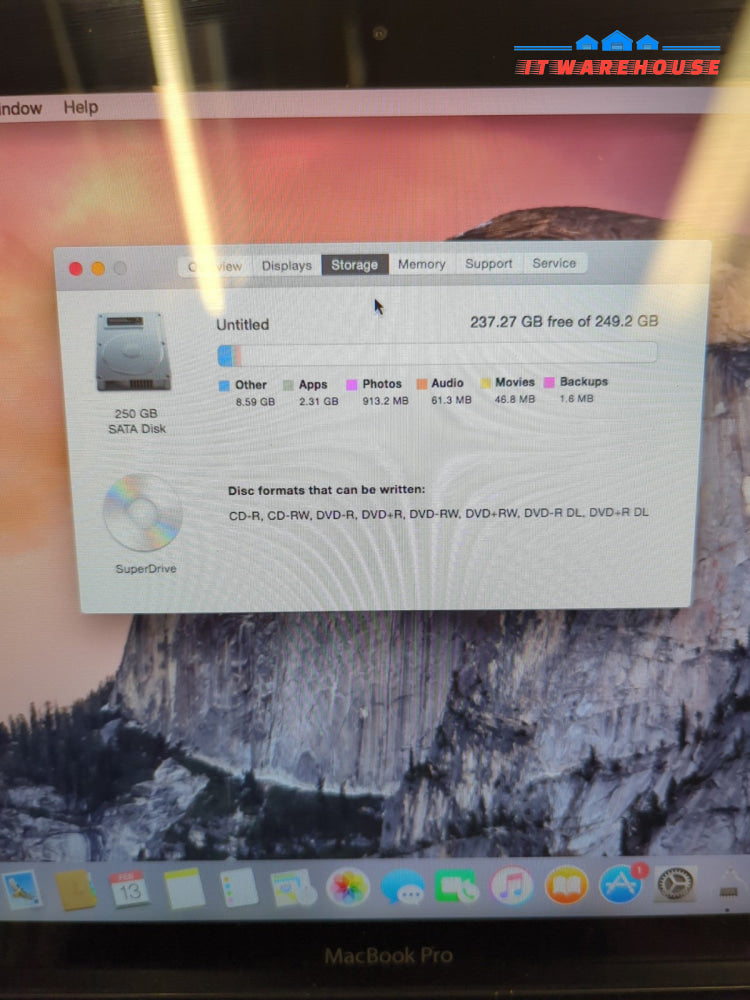 Apple MacBook Pro 13” A1278 Mid 2010 /C2D P8600 2.4GHz/4GB RAM/250GB HDD/10.10