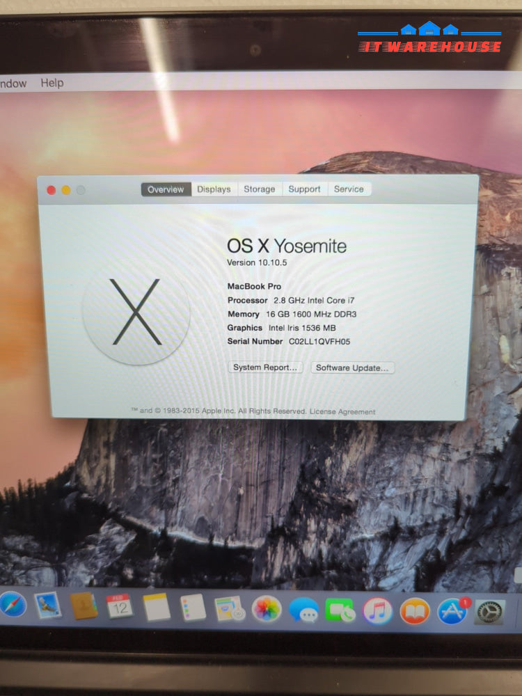 Apple MacBook Pro 13’’ A1502 2013/ i7-4558U 2.8GHz/16GB RAM/500GB SSD/AC /10.10