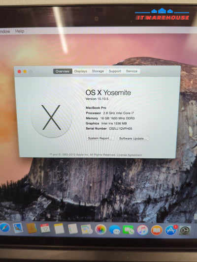 Apple MacBook Pro 13’’ A1502 2013/ i7-4558U 2.8GHz/16GB RAM/500GB SSD/AC /10.10
