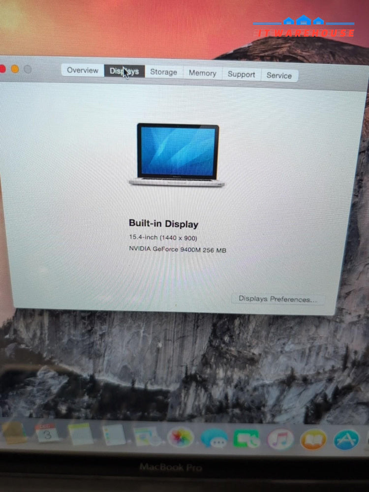 Apple Macbook Pro 15" A1286 2008 C2D-2.8GHz CPU/4GB RAM/500GB HDD/10.10 -