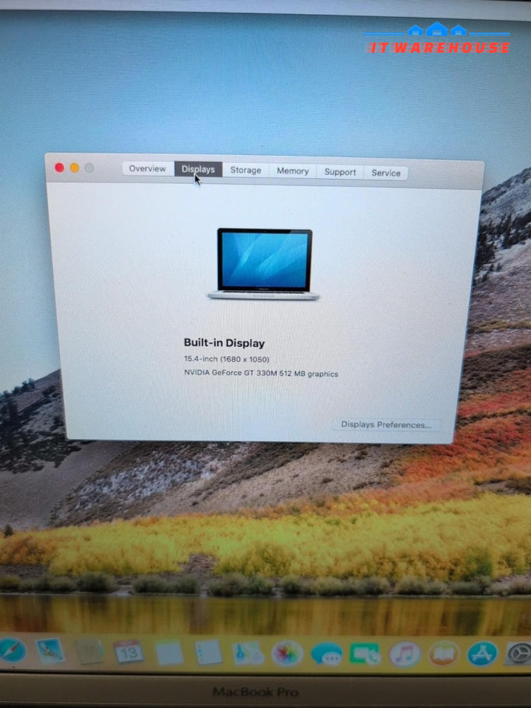 Apple Macbook Pro 15" A1286 2010/ i7-620M 2.66GHz/8GB /240GB SSD/10.13 (READ) -