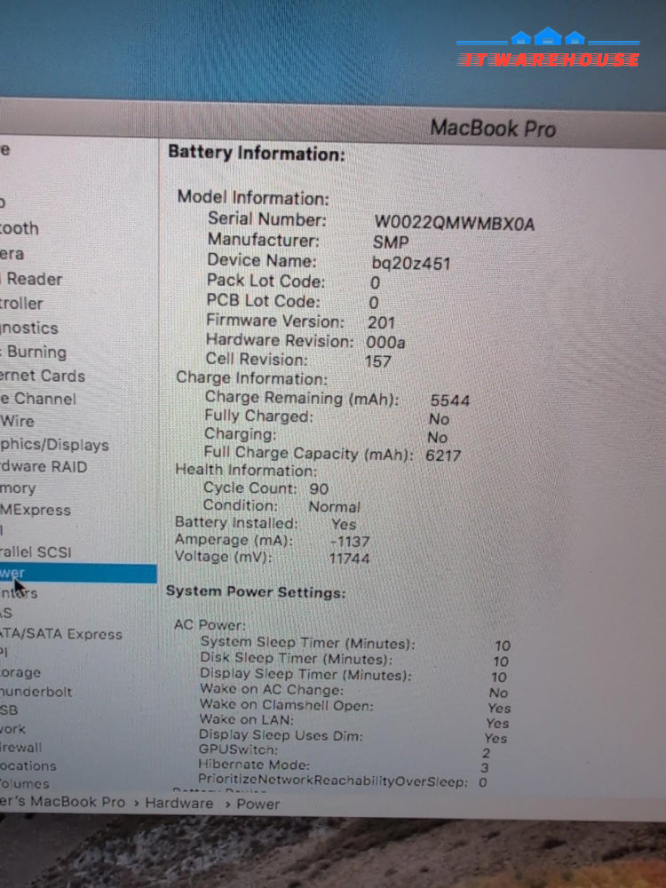 Apple Macbook Pro 15" A1286 2010/ i7-620M 2.66GHz/8GB /240GB SSD/10.13 (READ) -