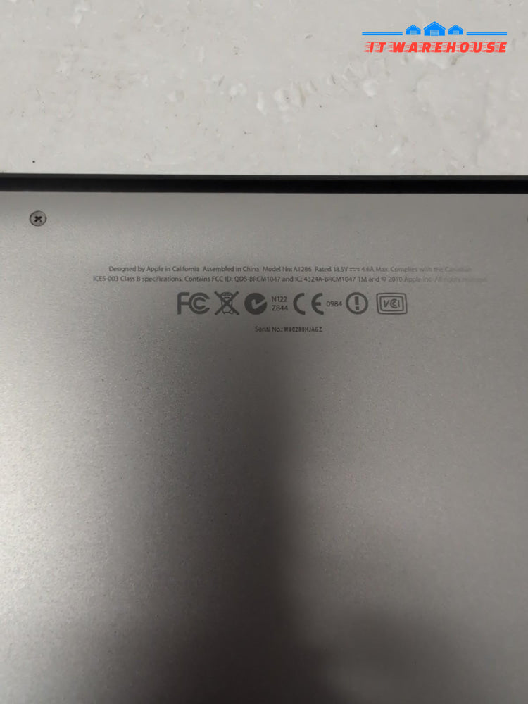 Apple Macbook Pro 15" A1286 2010/ i7-620M 2.66GHz/8GB /240GB SSD/10.13 (READ) -