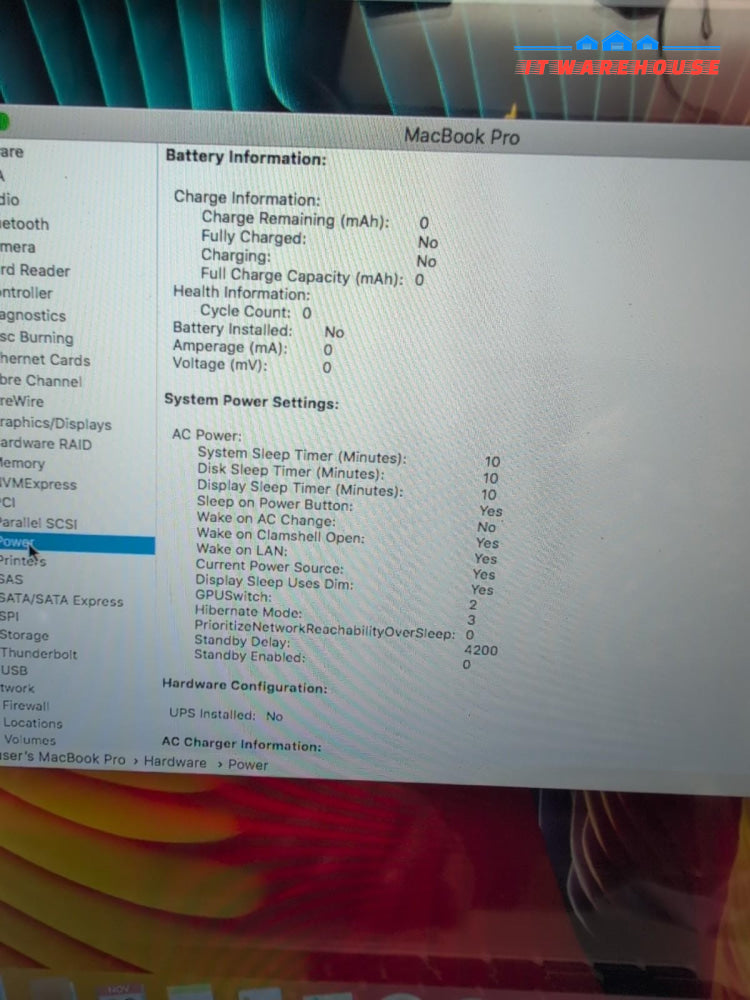 Apple Macbook Pro 15" A1286 2011/ i7 - 2.0GHz/4GB /500GB HDD/10.13 (READ) -