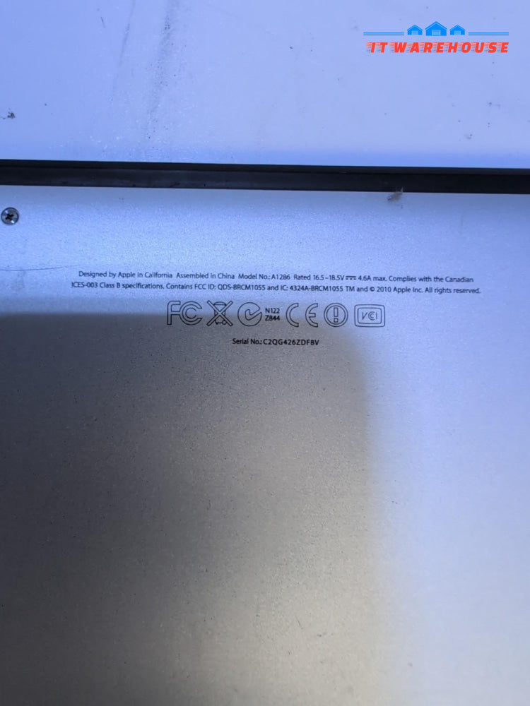 Apple Macbook Pro 15" A1286 2011/ i7 - 2.0GHz/4GB /500GB HDD/10.13 (READ) -