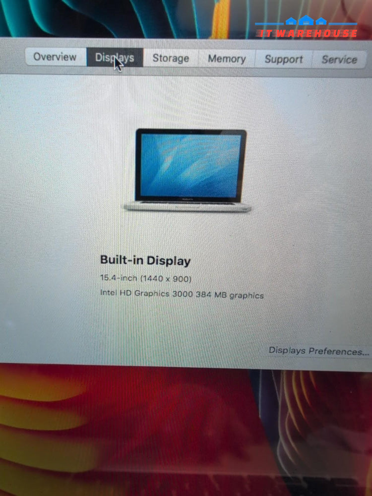 Apple Macbook Pro 15" A1286 2011/ i7 - 2.0GHz/4GB /500GB HDD/10.13 (READ) -