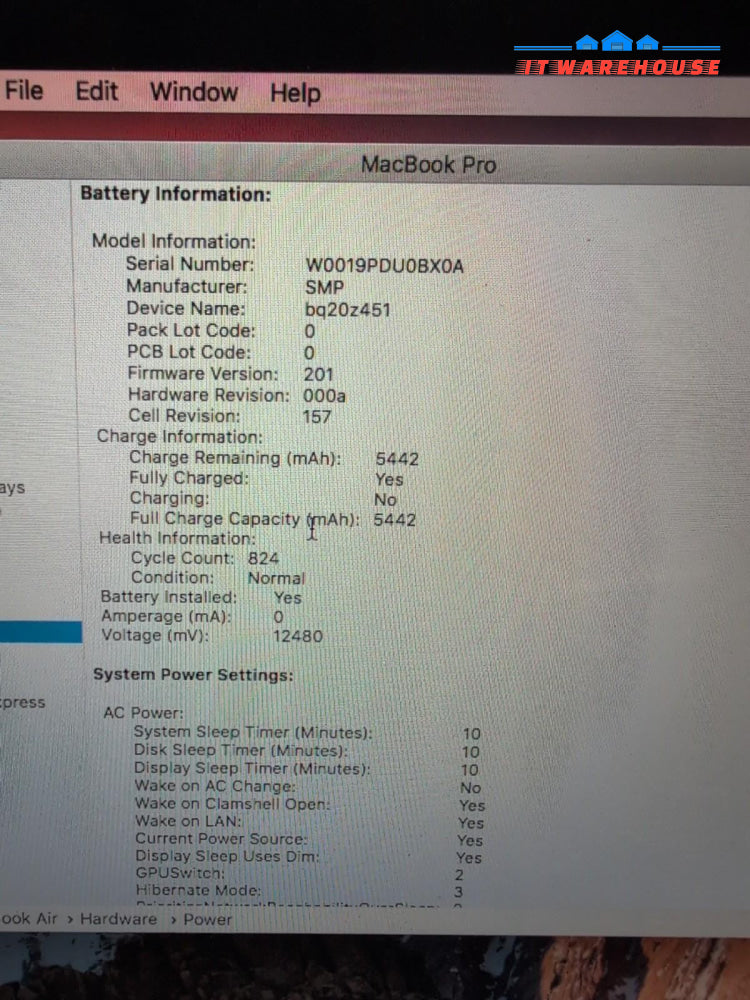 Apple Macbook Pro 15" A1286 Mid 2010/ i7 - 2.66GHz/4GB /128GB SSD (READ,AS IS) -