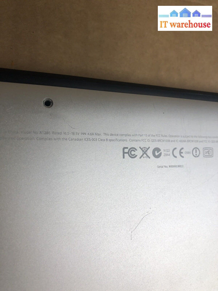 + Apple Macbook Pro 15” Mid-2009 A1286 C2D T9600 No Ram & Hdd For Parts(As Is)