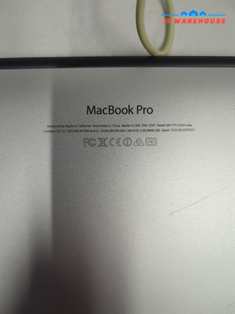 Apple Macbook Pro A1398 2013 15.4’’ /i7-4850HQ / 16GB RAM/ 500GB SSD/OS 10.10