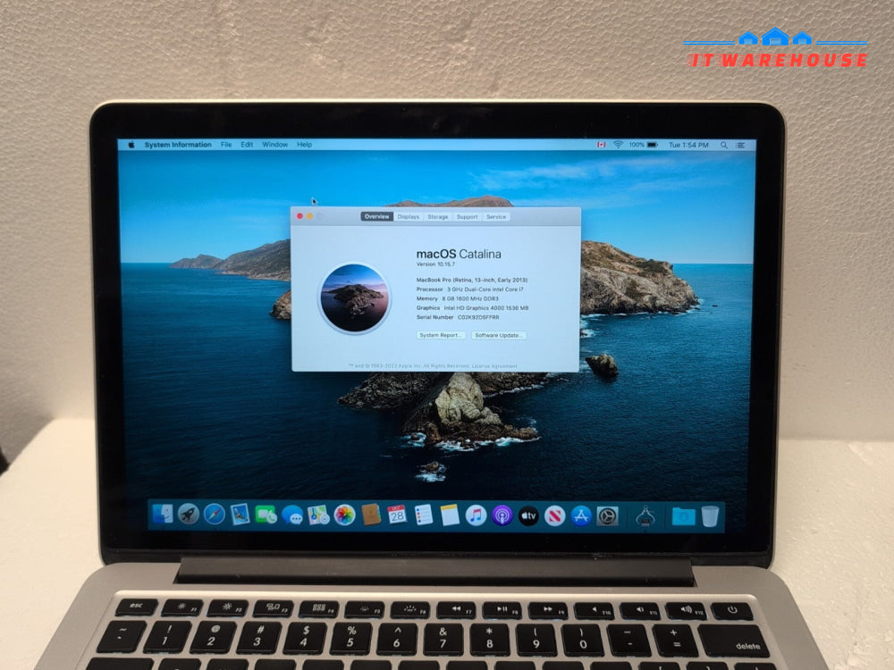 Apple Macbook Pro A1425 2013 13" /i7-3540M 3.0GHz/8GB RAM /500GB SSD/ Catalina -