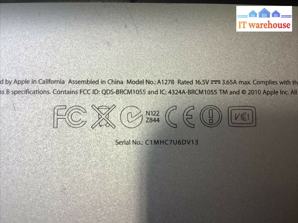 Apple Mbp A1278 13’ Late-2011 I5-2435M 2.4Ghz 8Gb 512Mb Gup New 128Gb Ssd 1T Hhd