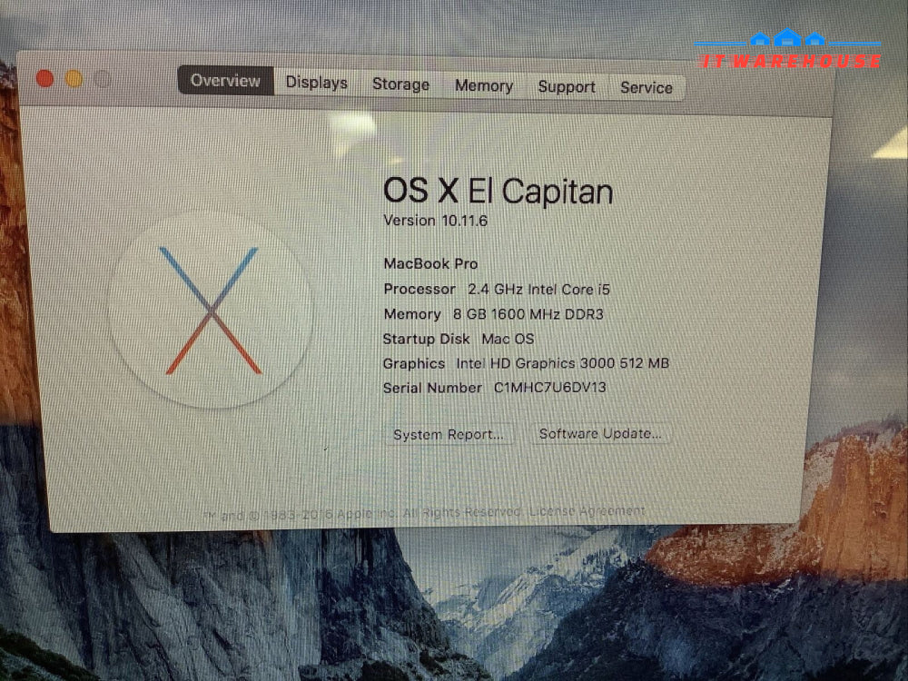 Apple MBP A1278 13" Late-2011 i5-2435M 2.4GHz/ 8GB /New 128GB SSD + 1T HDD