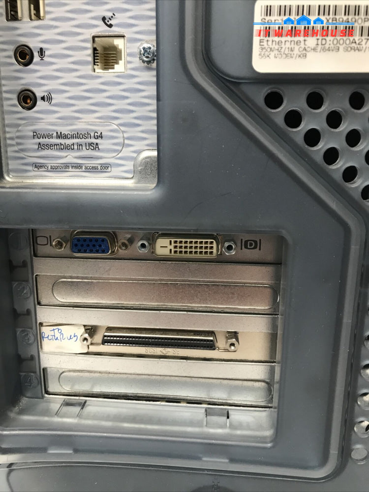 Apple Powermac M5183 350Mhz 768Mb 80Gb Dvd Rage128 Agp 56K Os X 9.2.2