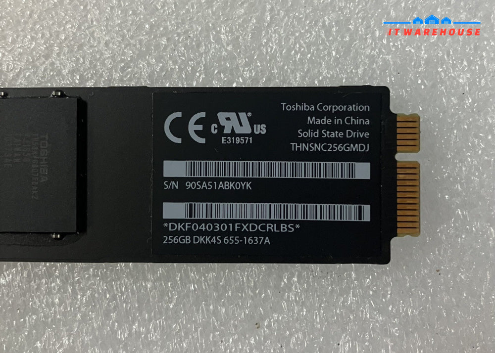Apple Toshiba 256GB SSD 655-1637 - MacBook Air A1370 A1369 Late 2010, Mid 2011 ~