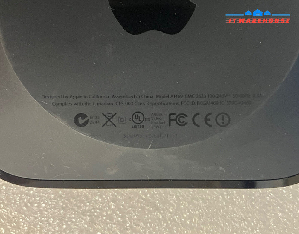 ~ APPLE TV (3RD GENERATION) HD MEDIA STREAMER - A1469 (CANADA) NO REMOTE