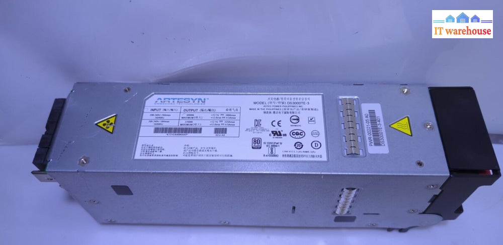 - Arstesyn Ds3000Te-3 Pwr-00221-05 Pwr-3Kt-Ac-Red 3000W Server Psu (*Read)