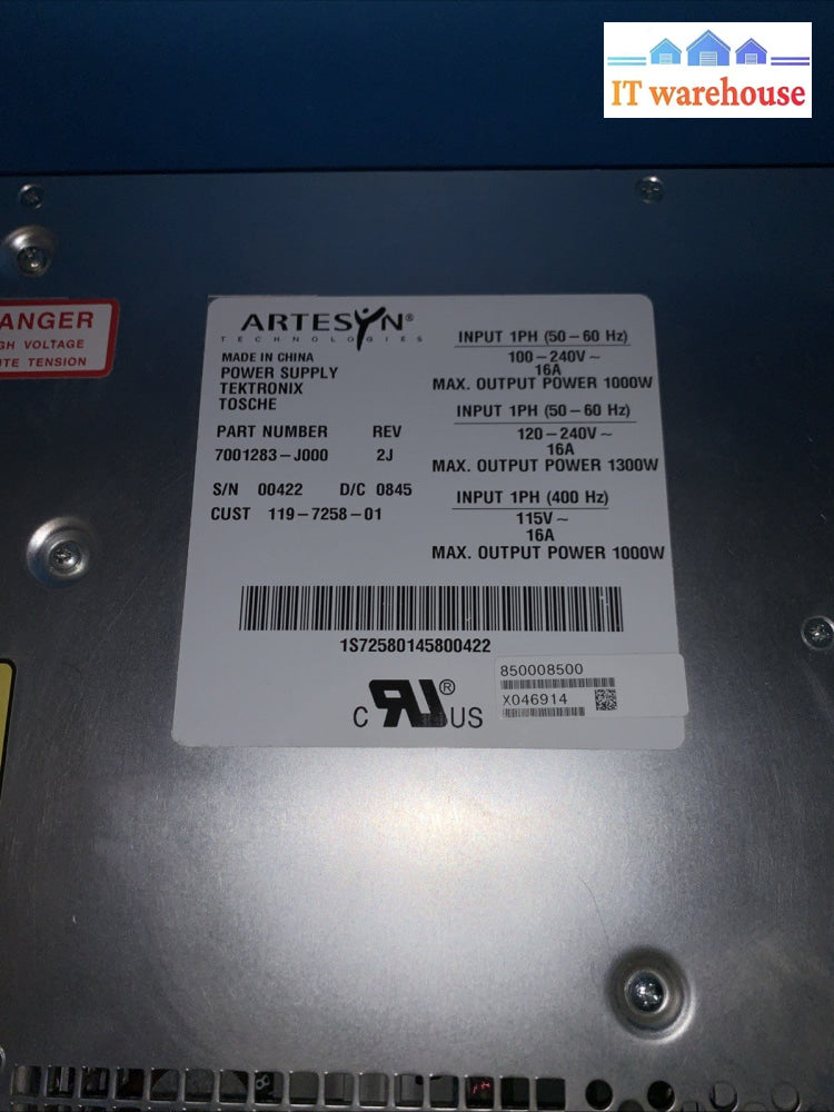 Artesyn 7001283-J000  1000W Power Supply for Tektronix TLA7016 Logic Analyzer