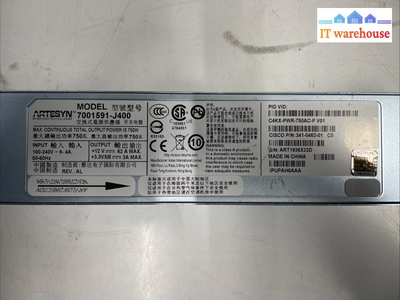 Artesyn 7001591-J400 750W Hot-Swap Server Power Supply PSU +