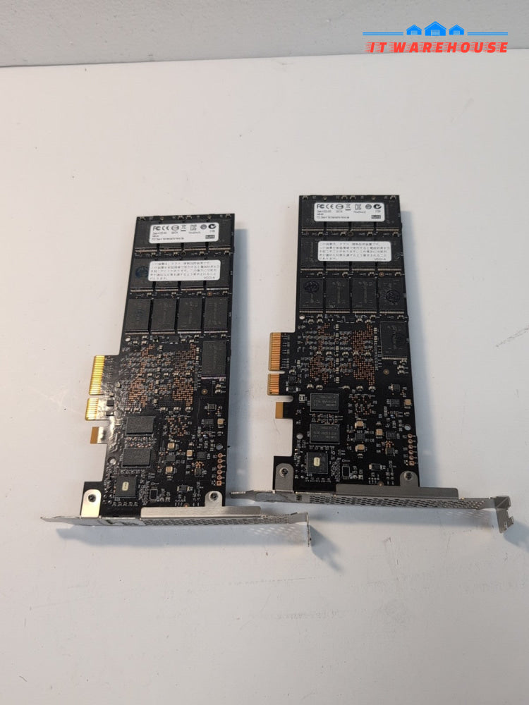 (AS IS) 2x DELL 2TTK9 TMP9D 640GB Fusion IO Drive PCIe Flash MLC SSD Cards -