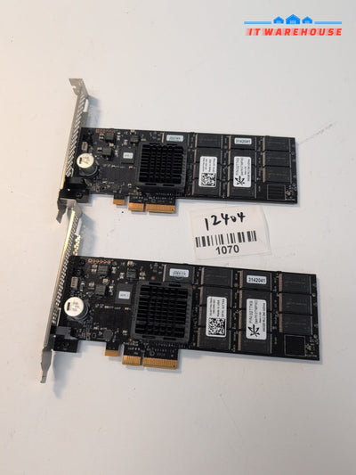 (AS IS) 2x DELL 2TTK9 TMP9D 640GB Fusion IO Drive PCIe Flash MLC SSD Cards -