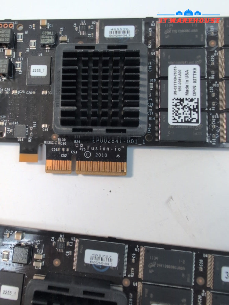 (AS IS) 2x DELL 2TTK9 TMP9D 640GB Fusion IO Drive PCIe Flash MLC SSD Cards -