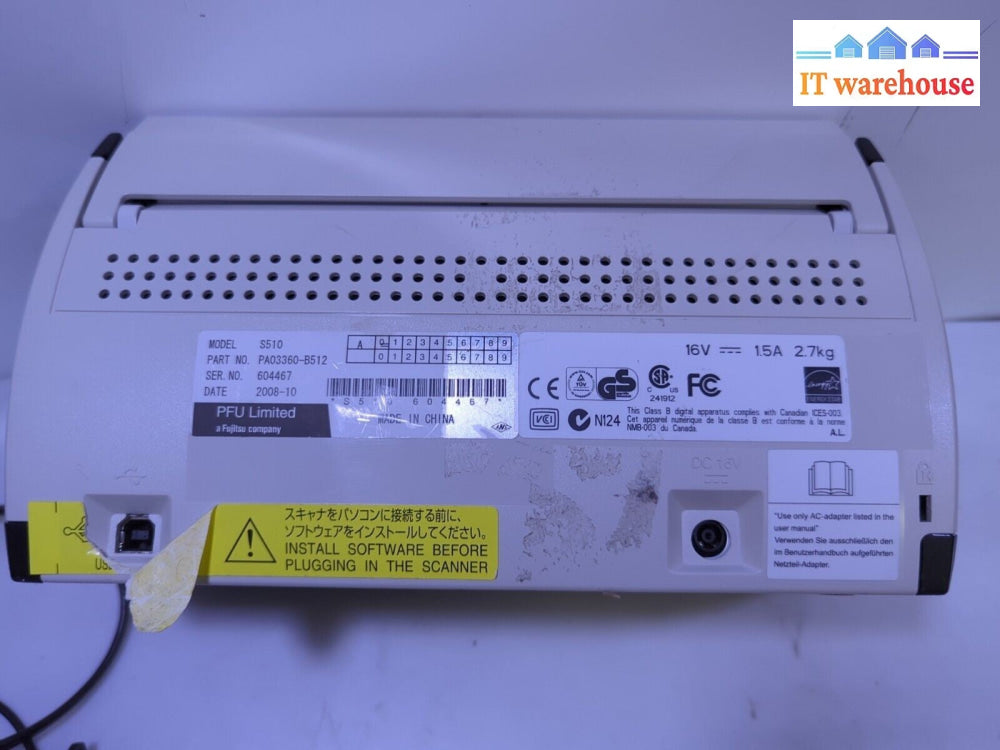 - (AS IS) 3x Mixed Model Fujitsu Scanners (S1500 /S510 /Fi-6125)