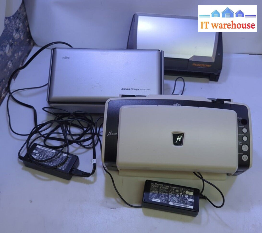 - (AS IS) 3x Mixed Model Fujitsu Scanners (S1500 /S510 /Fi-6125)