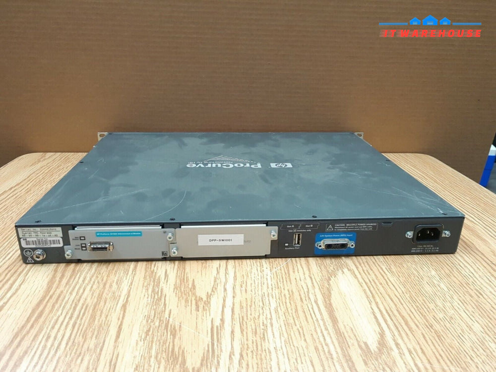 - (AS IS) HP J9147A ProCurve 2910al-48G 48 Gigabit Ports Switch W/10-GbE Module 