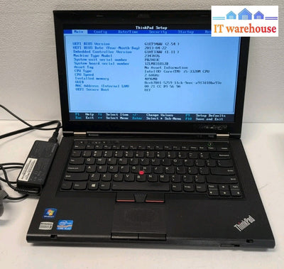 (AS IS) Lenovo ThinkPad T430 14" Laptop i5-3320M/4GB RAM (No HDD /Caddy/Cover) -