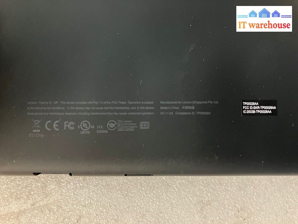 ~(AS IS) Lenovo ThinkPad TP00028A Android Tablet 1GB+16GB (Cant Boot,Bad Battery