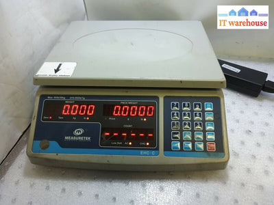 - (AS IS) MEASURETEK EHC-C-30 30KG/60LB COUNTING BENCH SCALE WITH AC ADAPTER