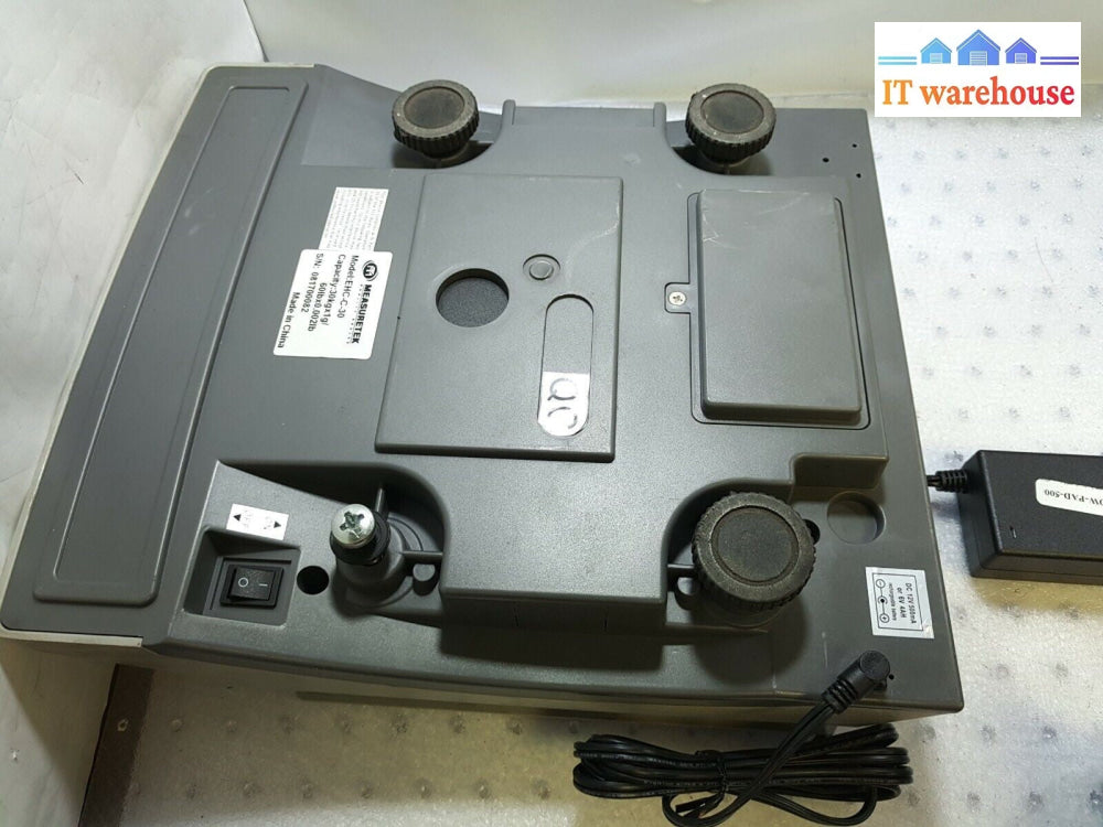 - (AS IS) MEASURETEK EHC-C-30 30KG/60LB COUNTING BENCH SCALE WITH AC ADAPTER