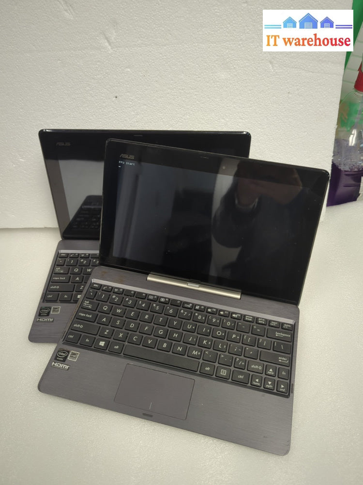 (AS IS No Boot) 2x Asus Transformer Book T100TA Tablet With Docking Keyboard