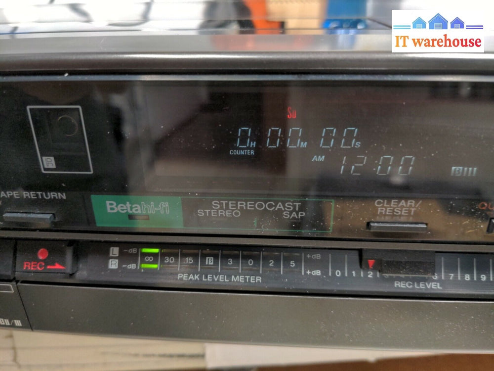 - (As Is) Sony Stereo Hifi Super Betamax Video Cassette Recorder Sl-Hf600