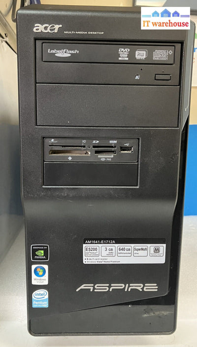 ~ Aspire M1641 Desktop Intel Dual Core E5200 3GB RAM 160GB HDD Wi-Fi Windows XP