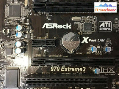 ASRock 970 Extreme3 Motherboard W/AMD Phenom II X4 955 3.2GHz + I/0 Plate Tested