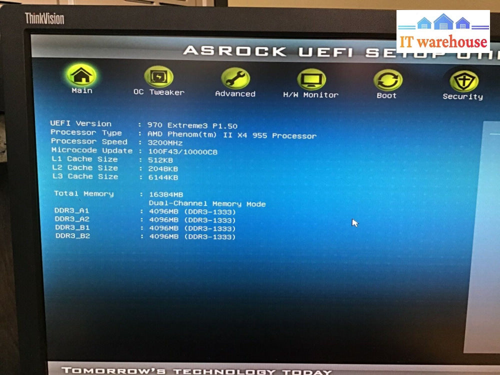 ASRock 970 Extreme3 Motherboard W/AMD Phenom II X4 955 3.2GHz + I/0 Plate Tested