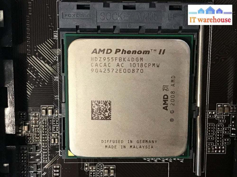ASRock 970 Extreme3 Motherboard W/AMD Phenom II X4 955 3.2GHz + I/0 Plate Tested