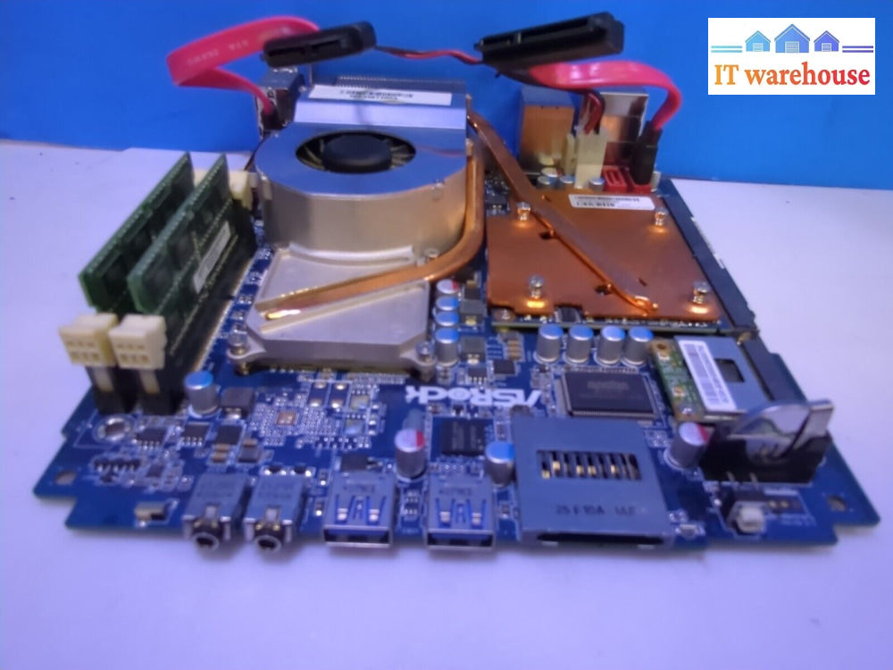 ASROCK ASR1010MB i3 Tiny PC  Motherboard (i3-M370 CPU/4GB RAM) TESTED -
