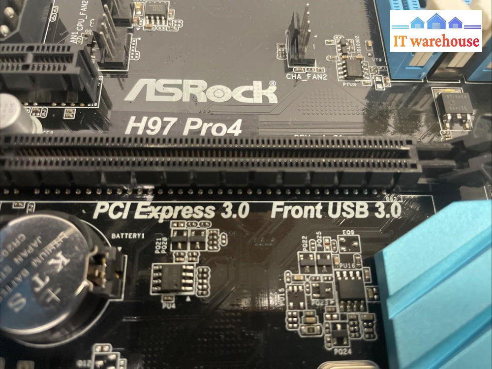 ASROCK H97 PRO4  MOTHERBOARD + CPU i5 4460 with   IO Shield +