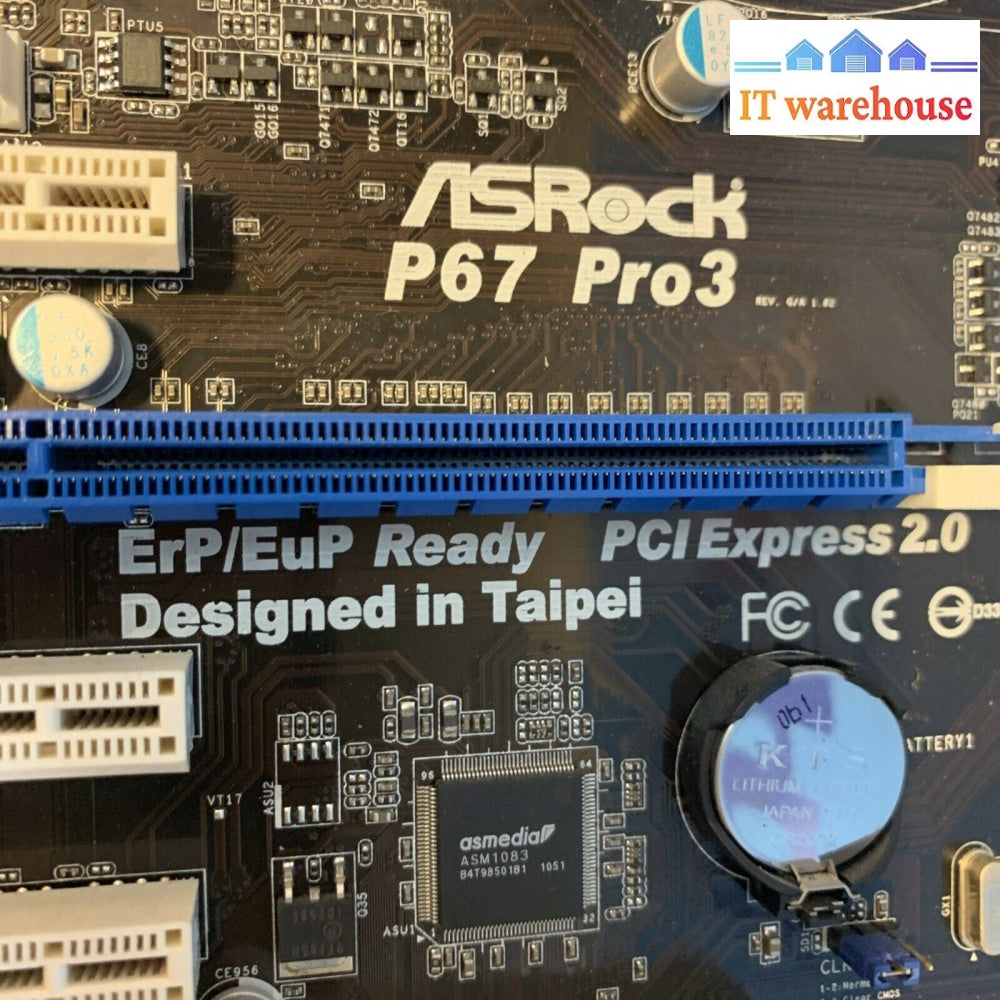 ASRock P67 Pro3 Motherboard + i7-2600K. + 16GB Ram