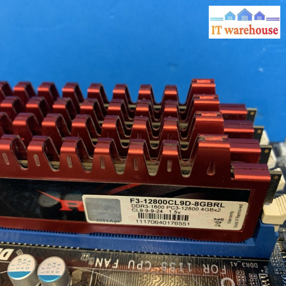 ASRock P67 Pro3 Motherboard + i7-2600K. + 16GB Ram