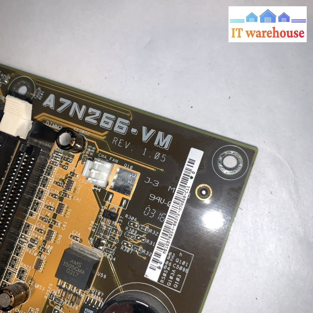 ASUS A7VI-VM 1.05 ATX Socket A 462  MOTHERBOARD AGP PCI VGA +2600 CPU