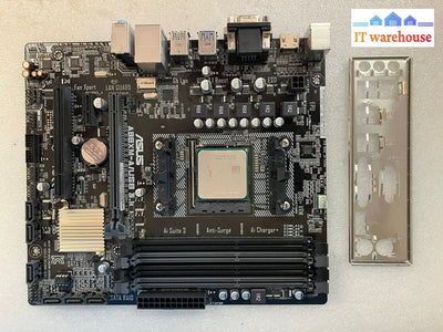 ~ASUS A88XM-A/USB3.1 Motherboard HDMI M-ATX Socket FM2+ W/ AMD A4-6300 &IO Plate