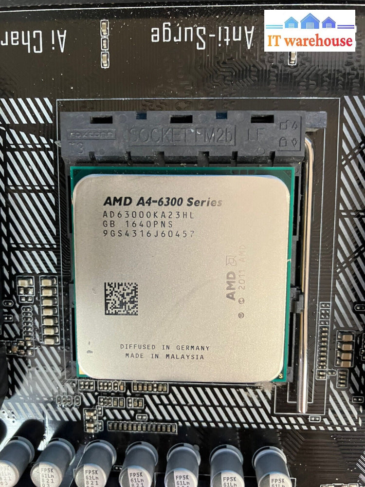 ~ASUS A88XM-A/USB3.1 Motherboard HDMI M-ATX Socket FM2+ W/ AMD A4-6300 &IO Plate