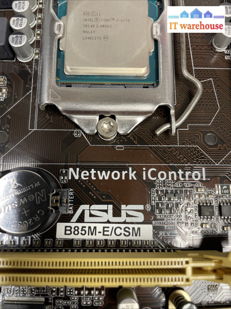 ASUS B85M-E/CSM Rev. 1.02 Intel B85 1150  HDMI ATX Motherboard + I7-4770 CPU