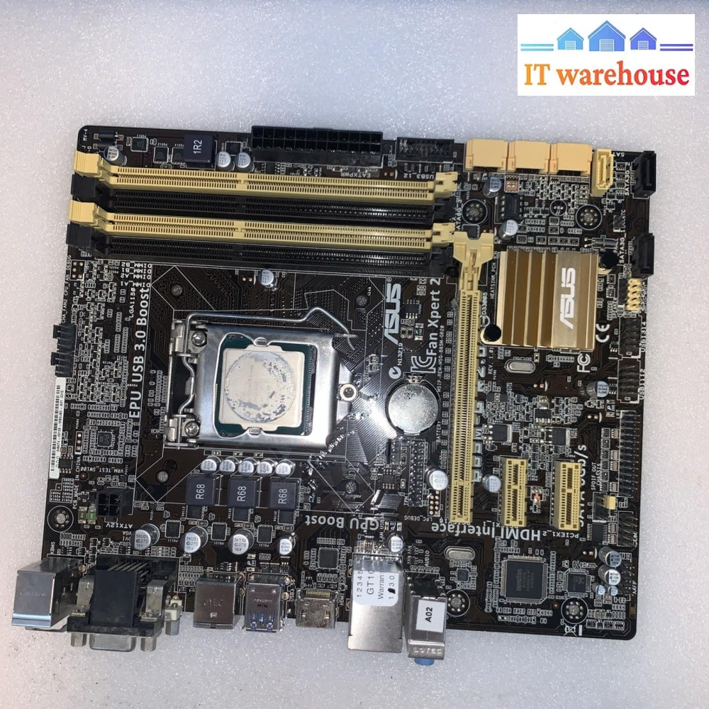 ASUS B85M-G R2.0 Motherboard LGA1150 + i5-4440 CPU – Tested Working