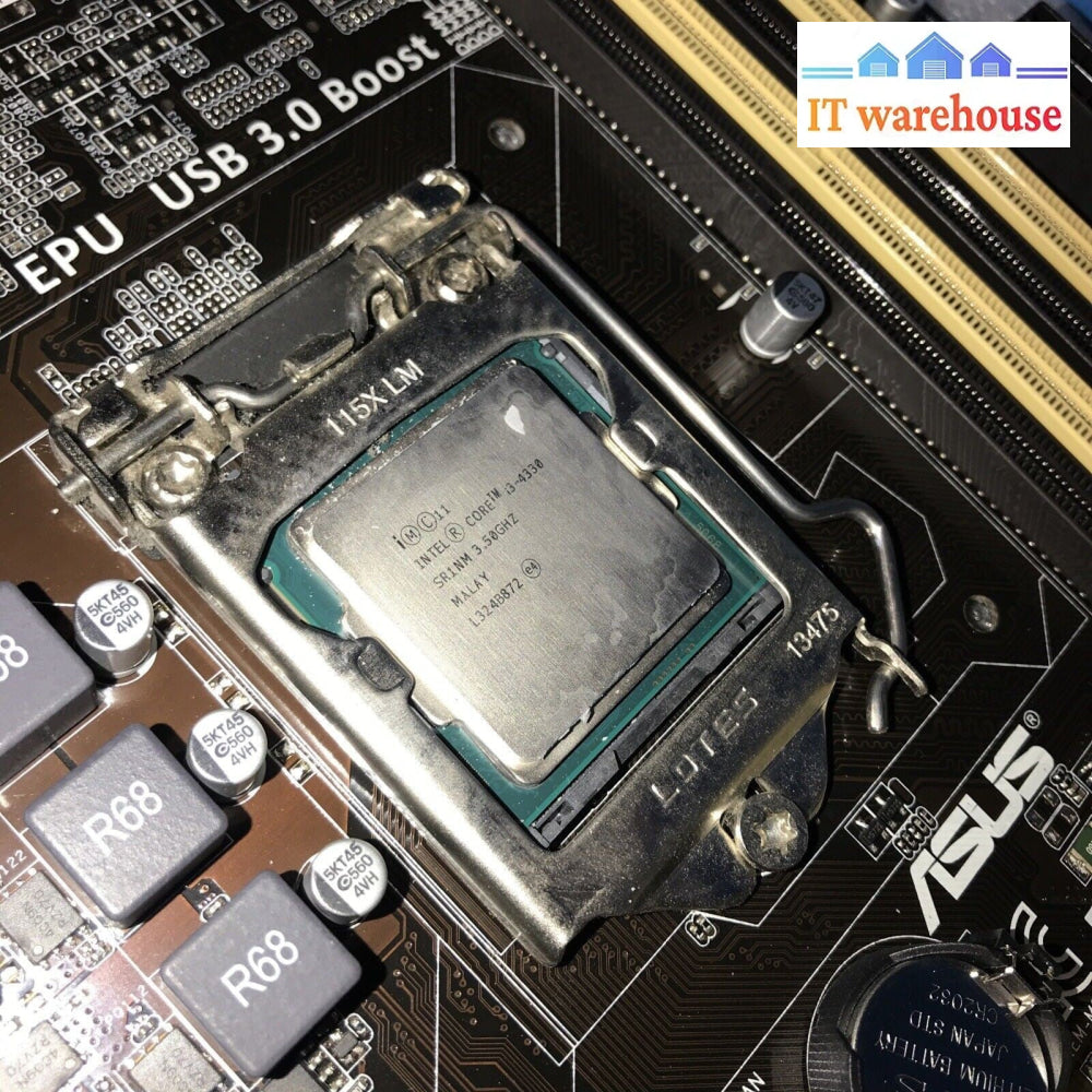 ASUS B85M-G Socket LGA1150 DDR3 Micro ATX Motherboard With I/O Shield /i3-4330